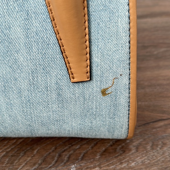 NWT Michael Kors Collection Bancroft Md Satchel, Denim/Genuine Leather - Picture 6 of 16